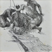 39-East Coast Fishermen, 1998 RM 3,300.00-SOLD | Ink on paper | 13 x 13 cm