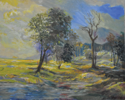 48-Bachok Sunrise, 2012 RM 14,560.00-SOLD | Acrylic on board | 30.5 x 38 cm