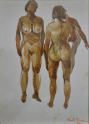50-Three Nudes, 1998 Khalil Ibrahim "Three Nudes" (1998) 20 x 14 cm Watercolour on papre