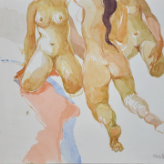 66-rm 7,840 Khalil-Ibrahim-'Nude-Series'-(1984)-Watercolour-on-Paper-26cm-X-35cm