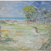 9-East Coast Bachok Landscape, 2007 RM 13,400.00-SOLD | Watercolour on paper | 59 x 42 cm