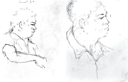 Khalil-Ibrahim-Portrait-Study-V-Portrait-Study-VI-1980s-1990s-Ink-on-paper-12-x9-cm-x-2-pcs