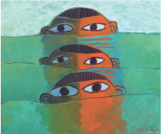 1-Big Eyes, 1966 RM 28,600.00-SOLD | Oil on board | 50.8 x 61 cm