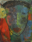 13-Watching, 1995 RM 7,150.00-SOLD | Oil on canvas | 30.5 x 23 cm