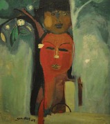 17-Affection, 1964 RM 24,200.00-SOLD | Oil on canvas laid on board | 73 x 64 cm
