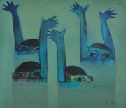 Water Game, 1999 Oil on canvas 76.2 x 88.9 cm
