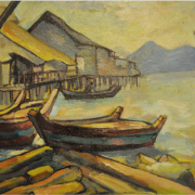 5-Fishing Village, Undated RM 11,000.00-SOLD | Oil on board | 38 x 53 cm