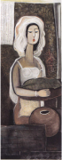 1-Single Woman, 1997 RM 14,300.00-SOLD | Oil on canvas | 105 x 56 cm