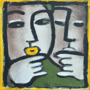 13-Point To, 2009 RM 5,600.00-SOLD | Oil on canvas 35 x 35 cm