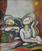 14-Resting, 2005 RM 5,040.00-SOLD | Oil on canvas | 33.5 x 25.5 cm