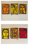 17- RM 4,032 Talk Not Series-Awake Asleep, 1999 Talk Not Series-Three Faces, 1999 Watercolour on paper 57 x 81 cm