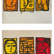 17- RM 4,032 Talk Not Series-Awake Asleep, 1999 Talk Not Series-Three Faces, 1999 Watercolour on paper 57 x 81 cm