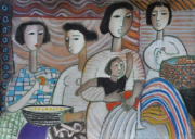 3-Family, 1990 RM 4,400.00-SOLD | Pastel on paper | 55 x 37.2 cm