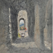 Ancient Chateau I, France, 1985 RM 13,750.00-SOLD | Watercolour on paper | 74 x 55 cm