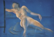 3-Nude Portrait : Australian Lady, 1994 RM 10,450.00-SOLD | Pastel on paper | 38 x 53.5 cm
