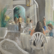 4-Tea Room At Carcosa, 1992 RM 5,280.00-SOLD | Pastel on paper | 54.5 x 37 cm