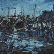 Loo Hoi Nam, Evening Settles, 2004 Oil Painting 45 x 60 cm RM2500