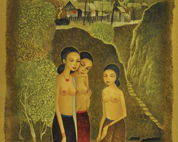 15-By-the-River-1980s-RM-6720.00-SOLD-Mixed-media-on-paper-71-x-53-cm