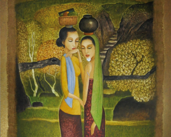 7-Two-Sisters-1980s-RM-7150.00-SOLD-Mixed-media-on-rice-paper-76-x-55-cm