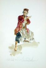 1-Ahmad Zaki Silat II, 2004. Ink & Color on Paper. 18cm x 27cm