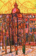 10-Chuah Siew Teng. Railways Station, 1990. Batik. 61cm x 91.4cm