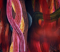 13-Daud Rahim. Tenaga Dalam Ruang 7, 2008. Acrylic on Jute, 182cm x 152cm