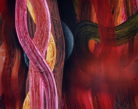 13-Daud Rahim. Tenaga Dalam Ruang 7, 2008. Acrylic on Jute, 182cm x 152cm