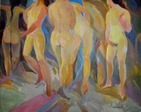 18-Khalil Ibrahim. Nude Series, 2001. 60.5cm x 75cm. Acrylic on Canvas