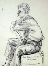 29-Mansor Ghazali. Mr Russell, 1957. Ink on Paper. 22.6cm x 29.3cm