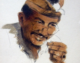3-Ahmad Zakii Anwar. Mymar Sereti, 1998. Mixed on Paper. 44cm x 48cm