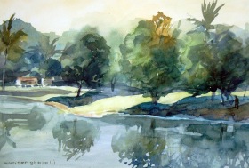 33-Mansor Ghazali. Untitled IV, 2005. Watercolour on Paper. 34.6cm x 50.8cm