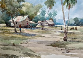34-Mokhtar Ishak Serenity (2011) Watercolour on Paper 30.5cm x 44cm