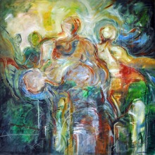 42-Shafurdin Habib. Movement, 2004. Oil on Canvas. 91.5cm x 91.5cm