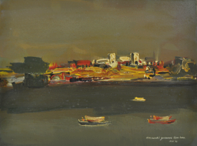 2 "Sarawak's Governor Lives Here" (2009) Oil on Board 22.5cm x 30.5cm