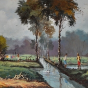 M. Zain, Paddy Field 1965 Oil on canvas 38.5 x 58.5 cm