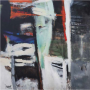 1-Transition from Manjalara, 2003 RM 25,300.00-SOLD | Mixed media on canvas | 152.5 x 152.5 cm