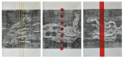 13-RM 17,920 Raduan Man Scentia, Man & Nature Series I, II, II, 2006 MIxed media on canvas 90.5 x 130 cm x 3 pieces