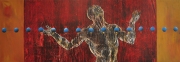 8-Takafur, 2006 RM 9,900.00-SOLD | Acrylic on canvas | 57.5 x 168 cm