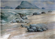 1-Imaginary Seascape - East Coast, 2005 RM 3,300.00-SOLD | Watercolour on paper | 50 x 70 cm