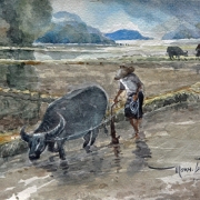 45-Mokhtar Ishak. Sowing (2011) 17.5 cmx 21cm Watercolour on paper