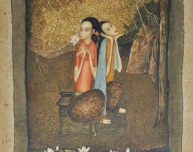 19-Lye Yau Fatt, Lotus Garden (1982) Watercolour on Paper 71cm x 53cm