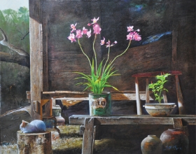 20-Lye Yau Fatt, Nostalgia (2012) Acrylic on Canvas 76cm x 96cm