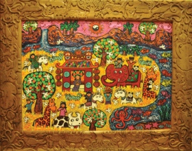 4-Erica Hestu Wahyuni, Happy Family (2010) 80cm x 110cm