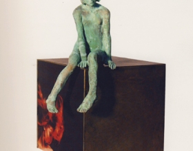 47-Rocio Villatoro "fuego" bronze, iron and digital image 31cm x 23cm x 18cm