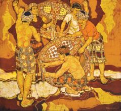 17-Ismail Mat Hussin, Wau Series. 1983 Batik 94 cm x 105 cm