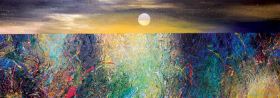 21-Ismail Latiff, Suria Senja...Warnai Bintang. 1997 Acrylic and Mixed Media on Canvas 65 cm x 178 cm