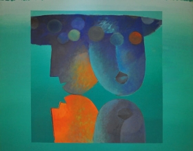 25-Khoo Sui Hoe Day of Ceremony (1990) Oil on canvas 89x89cm RM88000
