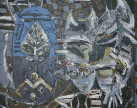 4-Awang Damit Ahmad, Essence of Culture (Intipati Budaya) Doa dan Syair Sang Pelaut. 1989 Mixed Media on Canvas 178 x 181cm