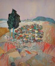 43-Raphael Scott AhBeng, Home Sweet Home. 1991 SOLD Oil on Canvas 127 cm x 97 cm SOLD