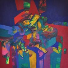 51-Sharifah Fatimah Zubir, Dato’, Awal Muharram. 1997 SOLD | Acrylic on Canvas 153 cm x 153 cm